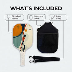 Fibreglass Pickleball Paddle Honeycomb Core Neoprene Cover Teal Multi-Color Set