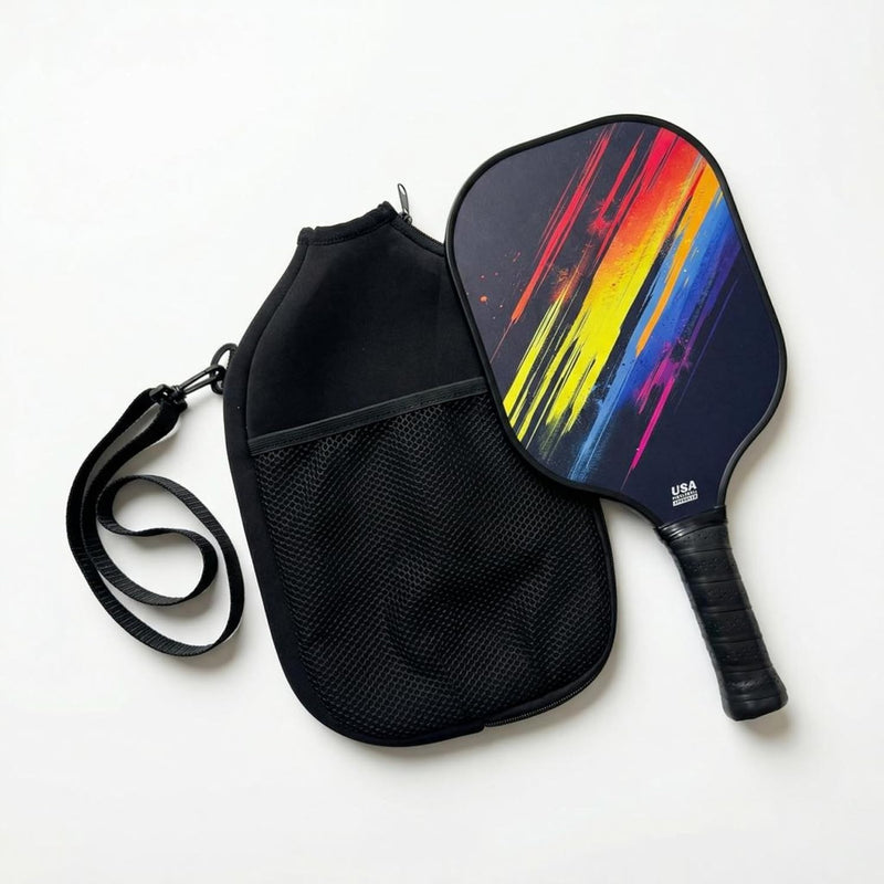 Fibreglass Pickleball Paddle Honeycomb Core Neoprene Cover Wide Sweet Spot Set
