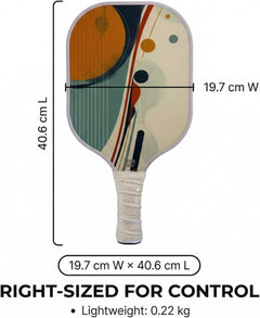 Fibreglass Pickleball Paddle Honeycomb Core Neoprene Cover Teal Multi-Color Set