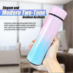 Smart LED Thermos Flask 500ml Insulated Bottle Blue Pink Touch Temperature Displ