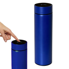 Smart Water Bottle LED Temperature Display 500ml Blue Vacuum Insulated Tea Infus