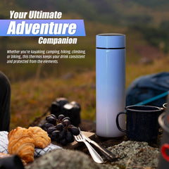 Smart LED Thermos Flask 500ml Insulated Bottle Pink Blue Touch Temperature Displ