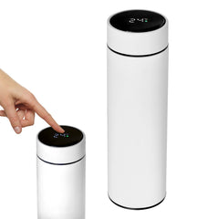 Smart Water Bottle LED Temperature Display 500ml White Vacuum Insulated Tea Infu