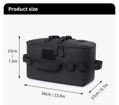 PACOONE Outdoor Camping Gas Tank Storage Bag Large Capacity Ground Nail Tool Bag Gas Canister Picnic Cookware Utensils Kit Bag