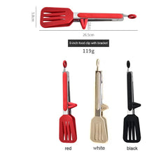 9-inch food tongs Stainless steel tongs Silicone non-stick cooking clips Outdoor  Barbecue salad bread tools Kitchen accessories