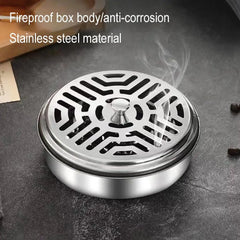 Mosquito Coil Box Stainless Steel Ash Tray Indoor Fire Outdoor Mosquito Prevention Tray Scalding Anti Coil Support O4Q4