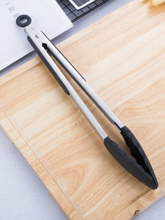 1PC 7/9/12inch Silicone Kitchen Bbq Stainless Steel Silicone Kitchen Bbq Steak Bbq Bread Food Clip