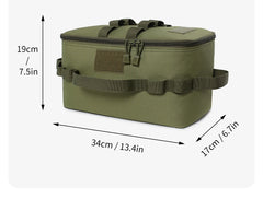 PACOONE Outdoor Camping Gas Tank Storage Bag Large Capacity Ground Nail Tool Bag Gas Canister Picnic Cookware Utensils Kit Bag